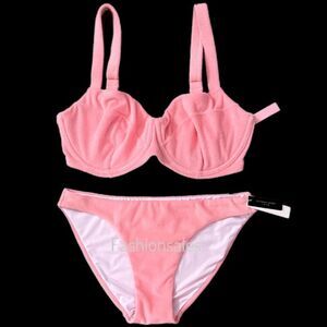 Victorias Secret Set Wicked Push Up without padding terry Bikini Top & Bottom
